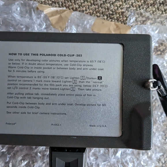 Vintage Polaroid Cold Clip 203 Land Camera Square Shooter Photography - Picture 8 of 8